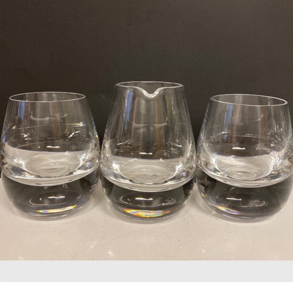 LSA International Whiskey Glassware Set of 3 Islay Jug with Spout Heavy Bottom